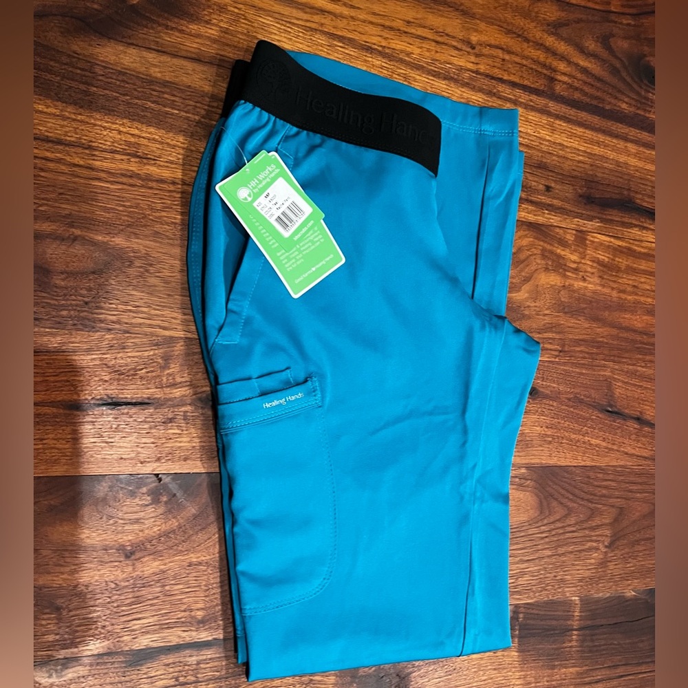 Healing Hands XSP teal scrub pants